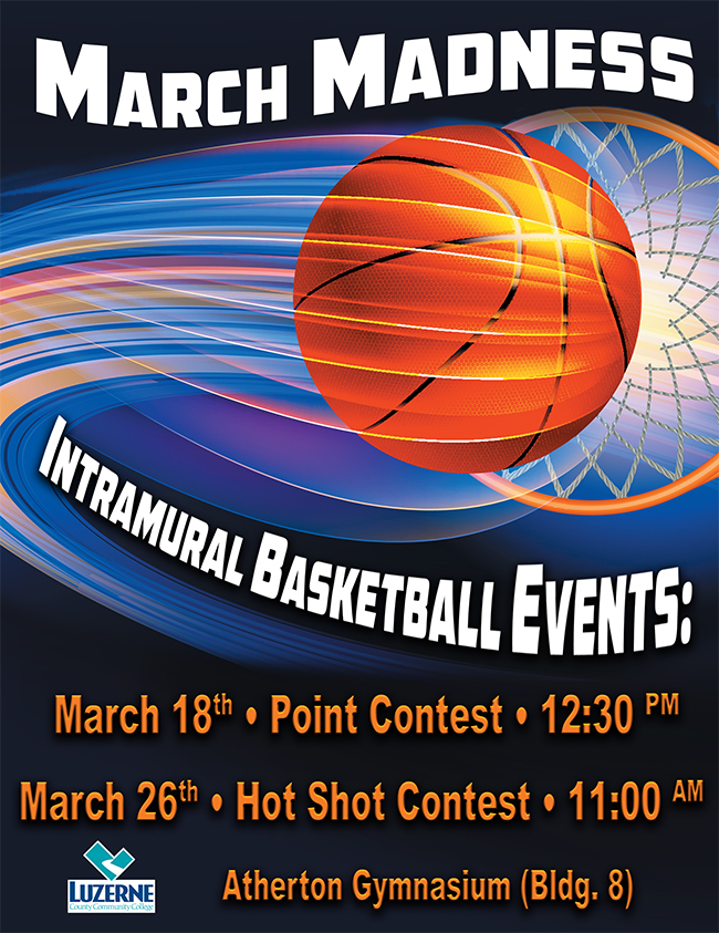 March Madness Intramural Basketball Events: Hot Shot Contest, 11:00 a.m, Atherton Gymnasium, Building 8